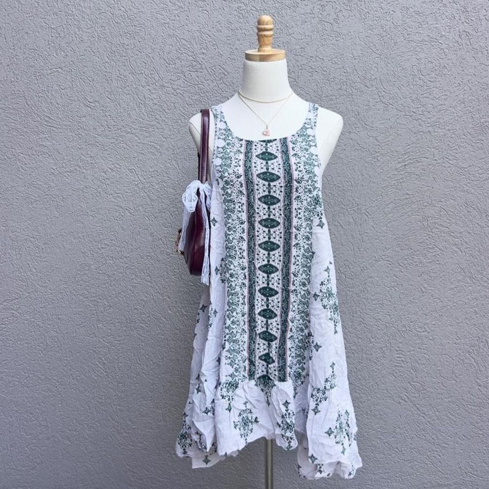 Free People Intimately Boho Trapeze Slip Dress Size Small Tunic Beach Cottage